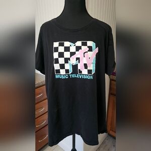 MTV Black Graphic T-Shirt 3X